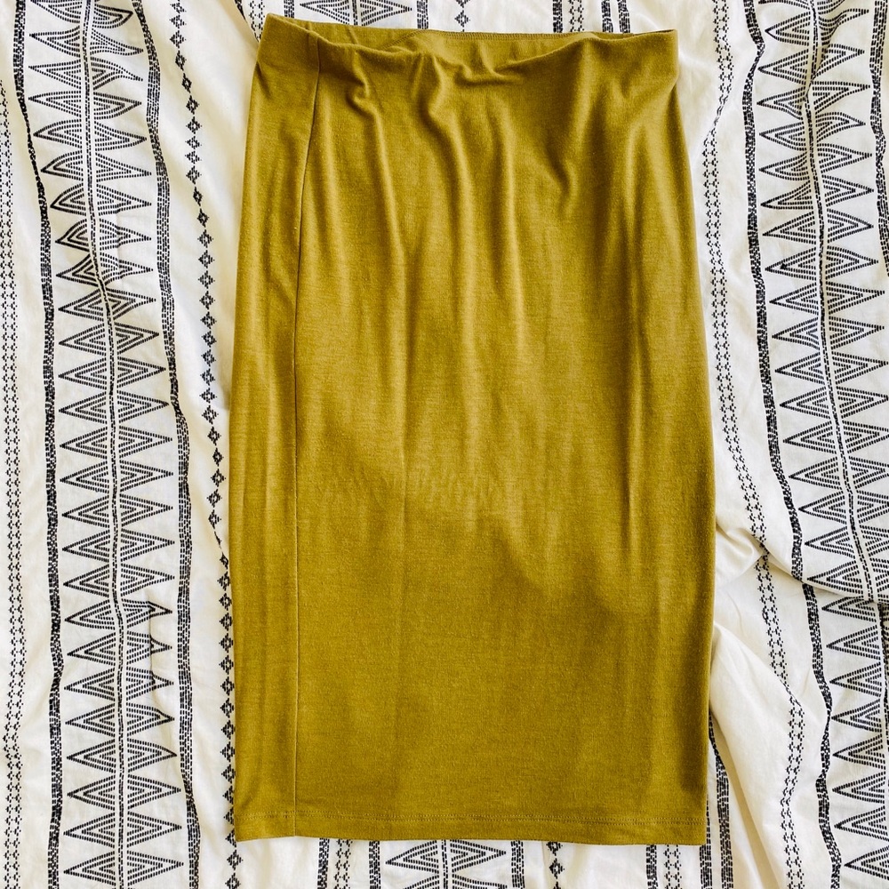 Forever 21 Olive Pencil Skirt